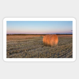 A lone hay bale Sticker